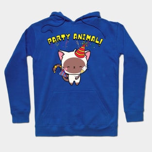 Party Animal White Cat Hoodie